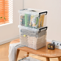 Durable stackable organizer clear plastic storage box